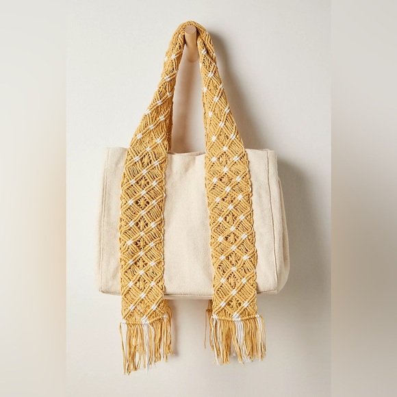Free People Mia Macrame Strap Tote - Picture 2 of 9